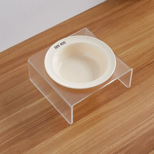 Customize Ceramic Pet Bowl — Single Bowl & Stand Set