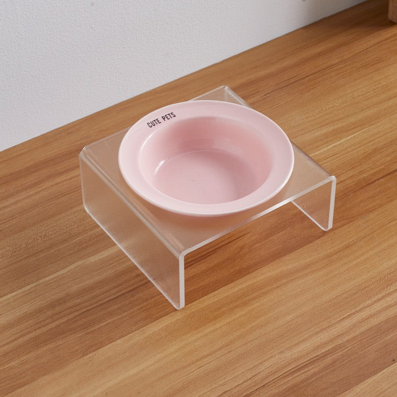 Customize Ceramic Pet Bowl — Single Bowl & Stand Set