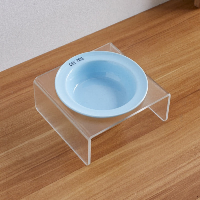 Customize Ceramic Pet Bowl — Single Bowl & Stand Set